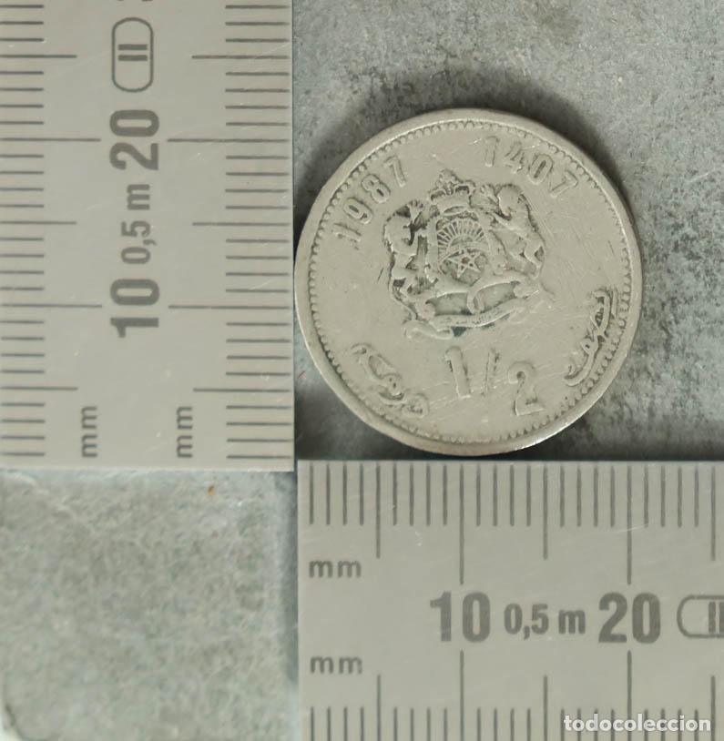 Monedas antiguas de Europa: Moneda. 1/2 Dirham - Marruecos - Has&aacute;n II 1987