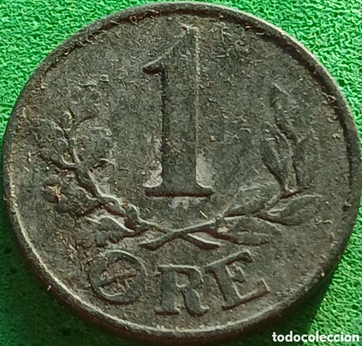 Monedas antiguas de Europa: Dinamarca 1 ore 1942 km#832