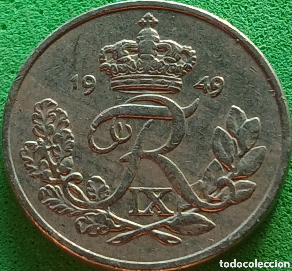 Monedas antiguas de Europa: Dinamarca 10 ore 1949 km#841