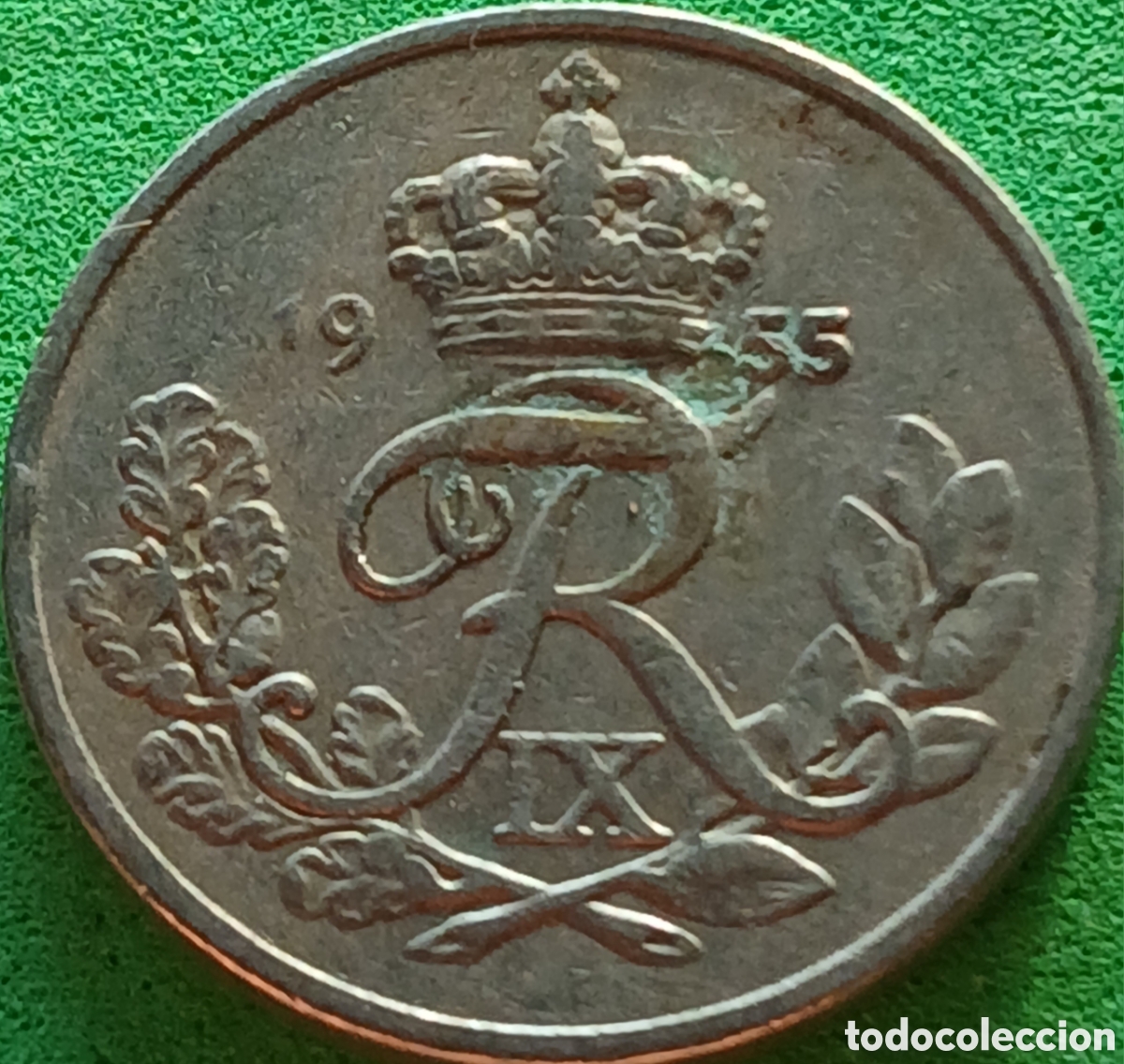 Monedas antiguas de Europa: Dinamarca 10 ore 1955 km#841