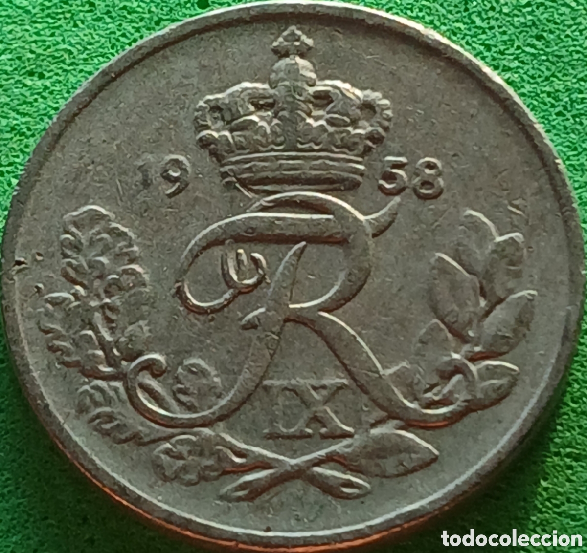 Monedas antiguas de Europa: Dinamarca 10 ore 1958 km#841