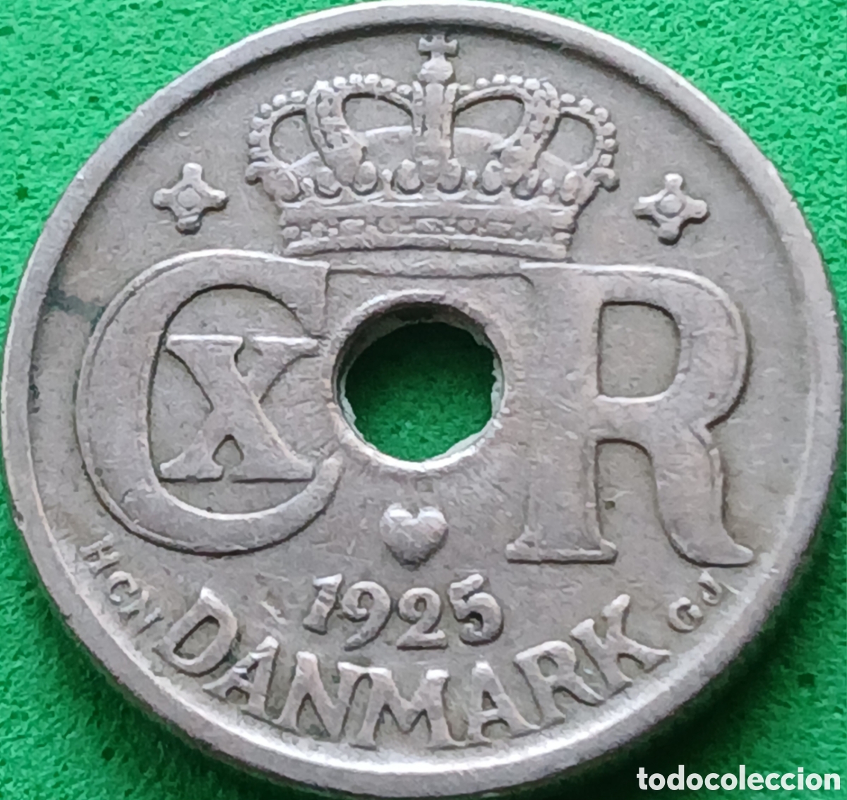 Monedas antiguas de Europa: Dinamarca 10 ore 1925 km#822