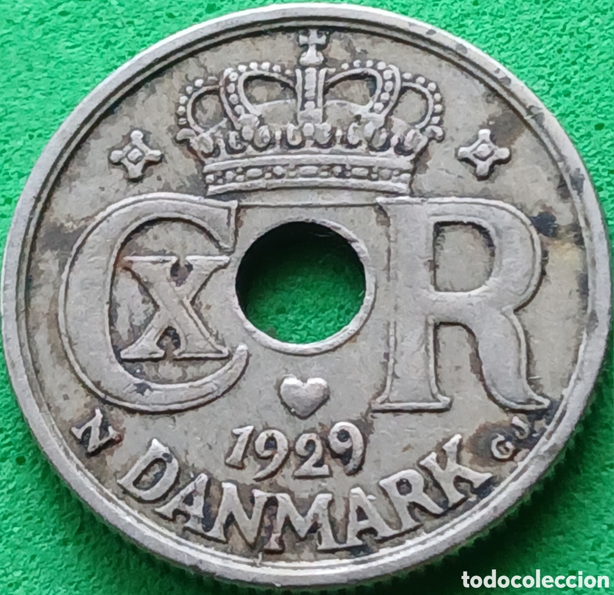 Monedas antiguas de Europa: Dinamarca 10 ore 1929 km#822