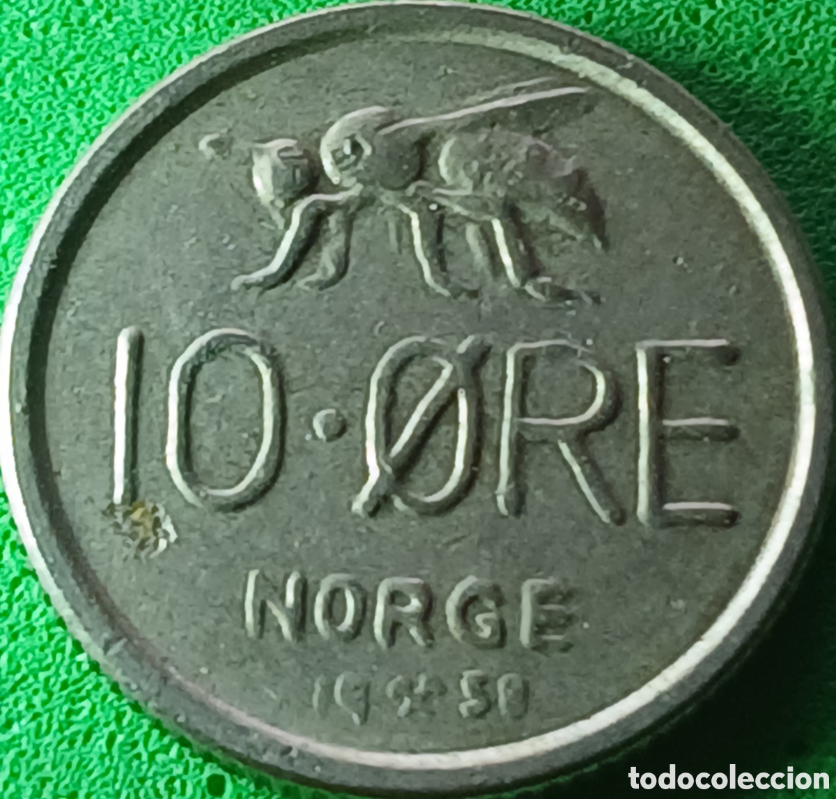 Monedas antiguas de Europa: Noruega 10 ore 1958 km#406