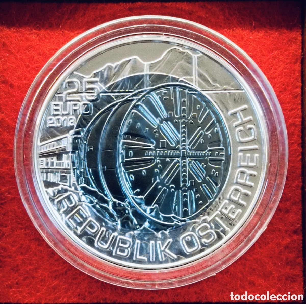 Monedas antiguas de Europa: AUSTRIA . A&Ntilde;O 2013 . 25 EUROS DE PLATA Y NIOBIO . TUNELES