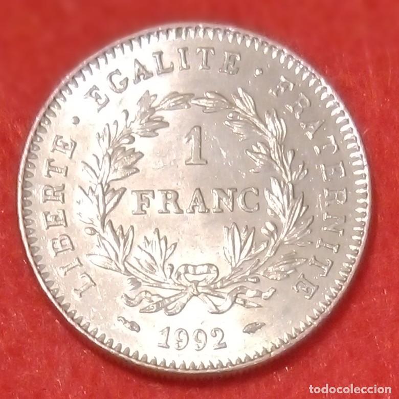 Monedas antiguas de Europa: MONEDA DE FRANCIA 1992 - 1 FRANCO - N&Iacute;QUEL