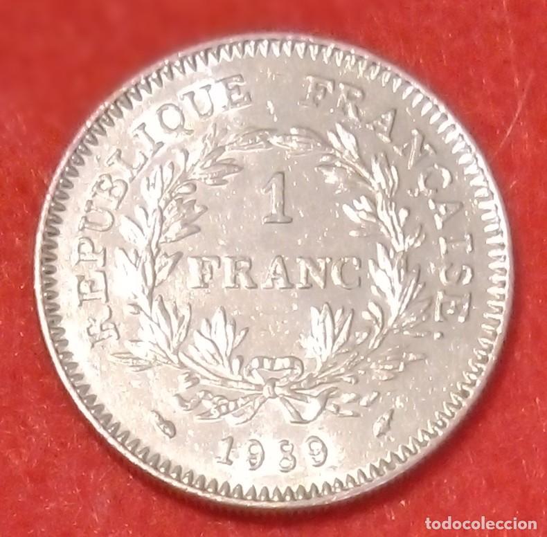 Monedas antiguas de Europa: MONEDA DE FRANCIA 1989 - 1 FRANCO, CONMEMORATIVA 200&ordm; ANIV. ESTADOS GENERALES - N&Iacute;QUEL