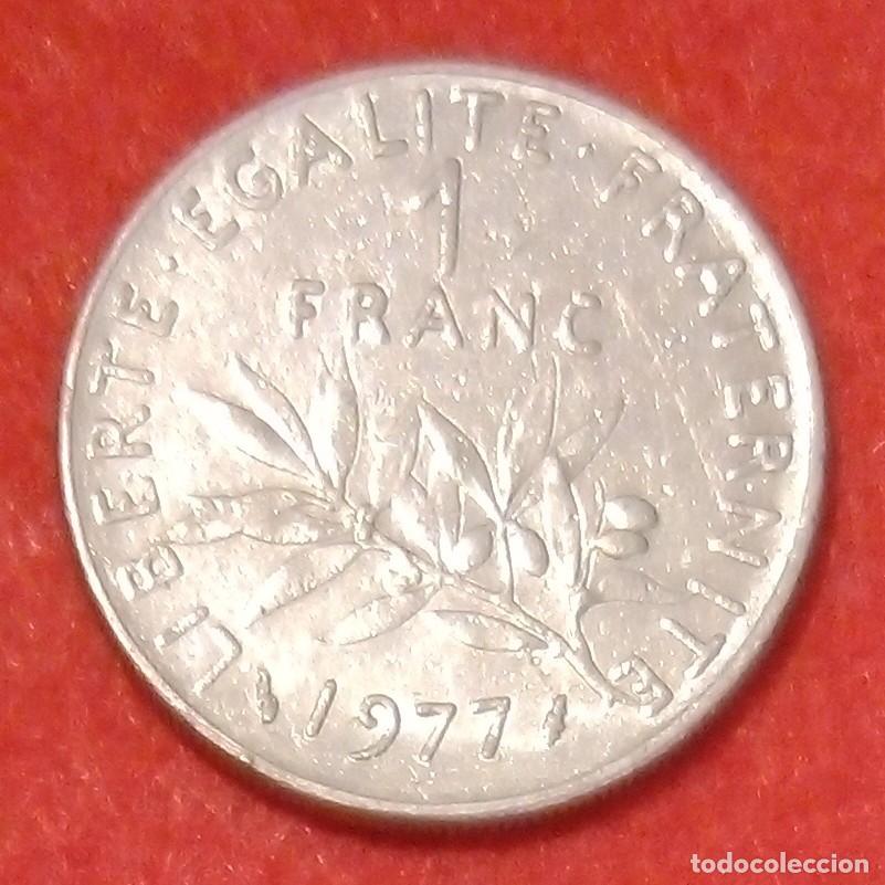 Monedas antiguas de Europa: MONEDA DE FRANCIA 1977 - 1 FRANCO - N&Iacute;QUEL (2)