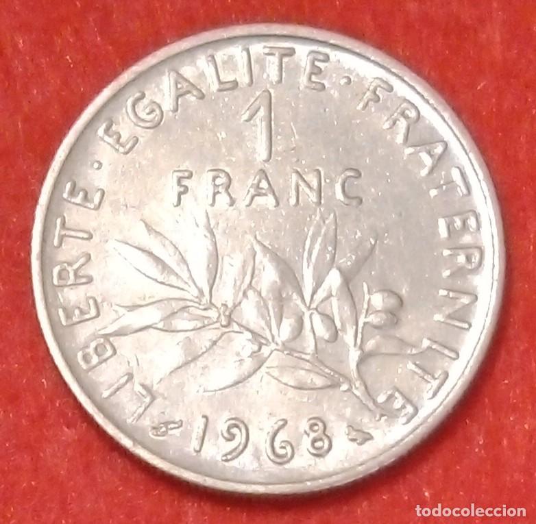 Monedas antiguas de Europa: MONEDA DE FRANCIA 1968 - 1 FRANCO - N&Iacute;QUEL