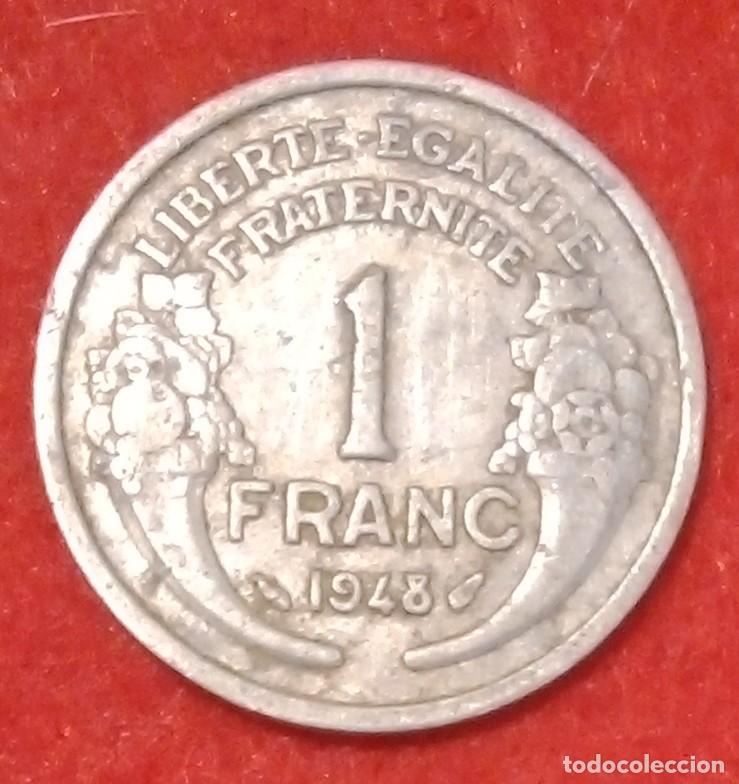 Monedas antiguas de Europa: MONEDA DE FRANCIA 1948 - 1 FRANCO - ALUMINIO