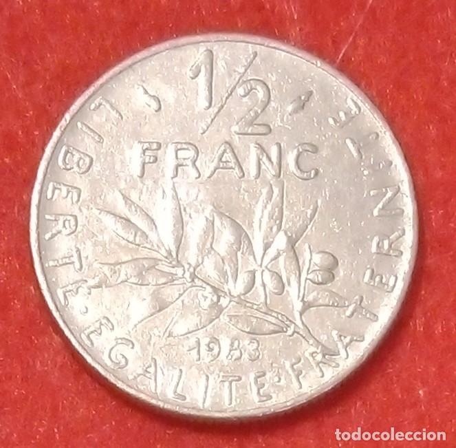 Alte M&uuml;nzen aus Europa: MONEDA DE FRANCIA 1983 - &frac12; FRANCO - N&Iacute;QUEL