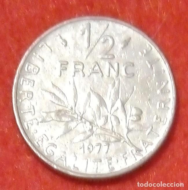 Alte M&uuml;nzen aus Europa: MONEDA DE FRANCIA 1977 - &frac12; FRANCO - N&Iacute;QUEL
