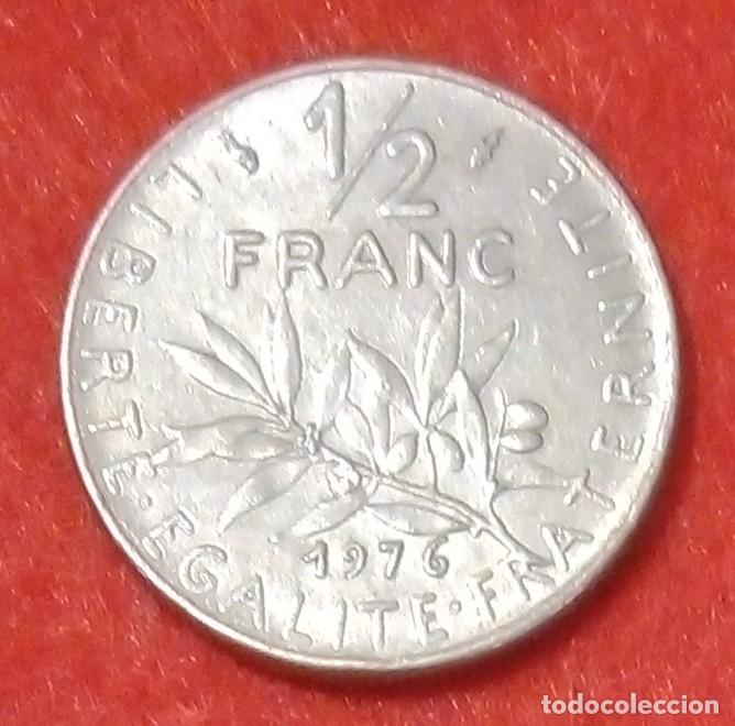 Alte M&uuml;nzen aus Europa: MONEDA DE FRANCIA 1976 - &frac12; FRANCO - N&Iacute;QUEL