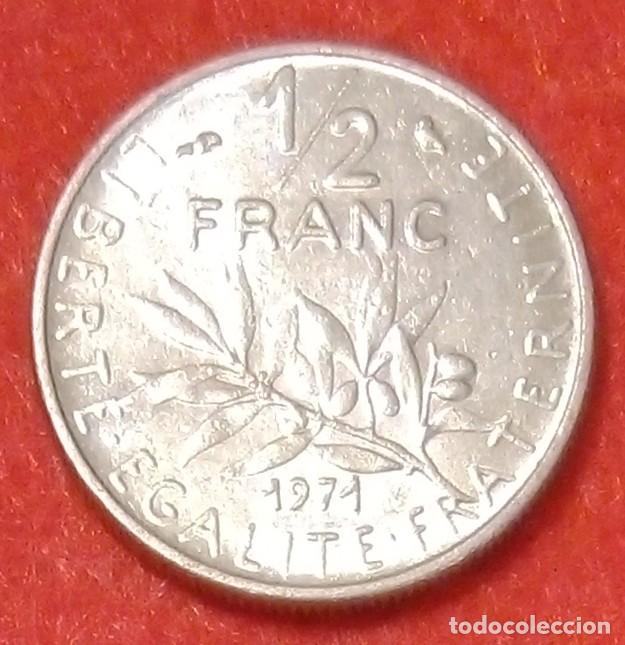 Alte M&uuml;nzen aus Europa: MONEDA DE FRANCIA 1971 - &frac12; FRANCO - N&Iacute;QUEL