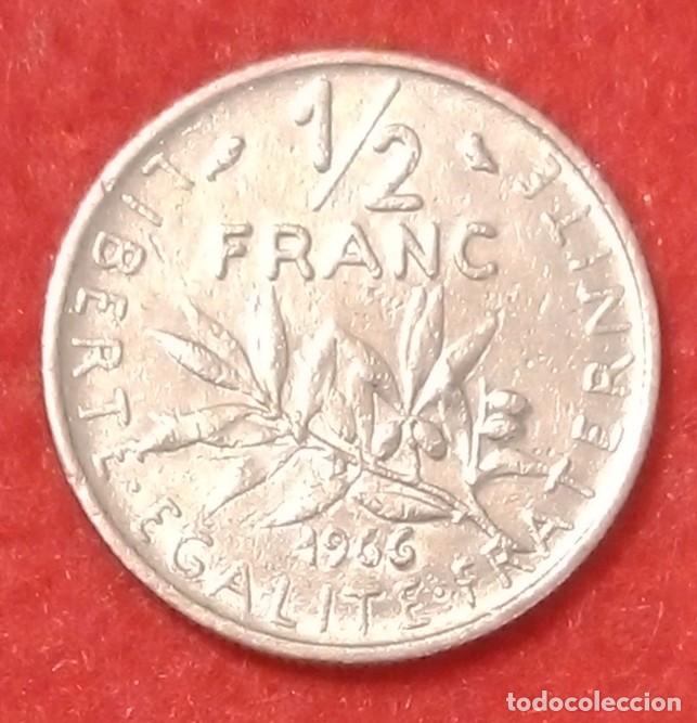 Alte M&uuml;nzen aus Europa: MONEDA DE FRANCIA 1966 - &frac12; FRANCO - N&Iacute;QUEL