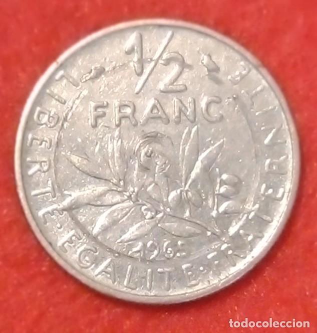 Alte M&uuml;nzen aus Europa: MONEDA DE FRANCIA 1965 - &frac12; FRANCO - N&Iacute;QUEL