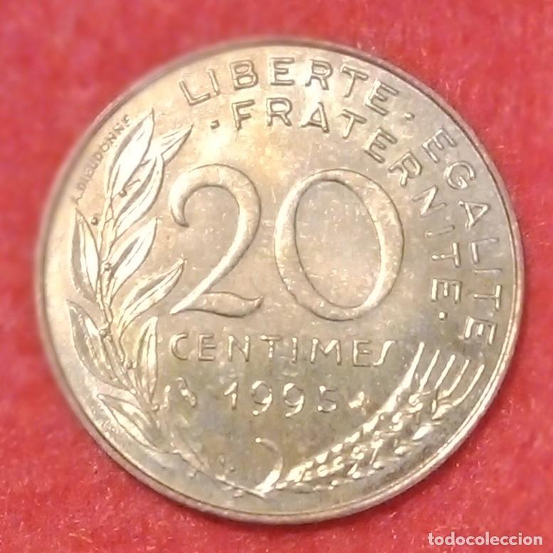 Alte M&uuml;nzen aus Europa: MONEDA DE FRANCIA 1995 - 20 C&Eacute;NTIMOS - ALUMINIO-BRONCE