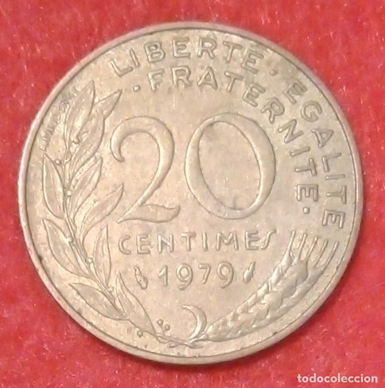 Alte M&uuml;nzen aus Europa: MONEDA DE FRANCIA 1979 - 20 C&Eacute;NTIMOS - ALUMINIO-BRONCE