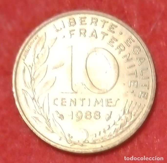 Monedas antiguas de Europa: MONEDA DE FRANCIA 1988 - 10 C&Eacute;NTIMOS - ALUMINIO-BRONCE