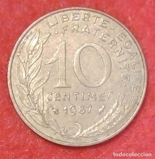 Monedas antiguas de Europa: MONEDA DE FRANCIA 1987 - 10 C&Eacute;NTIMOS - ALUMINIO-BRONCE