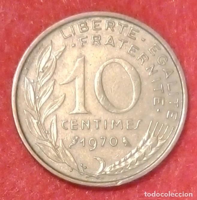 Monedas antiguas de Europa: MONEDA DE FRANCIA 1970 - 10 C&Eacute;NTIMOS - ALUMINIO-BRONCE