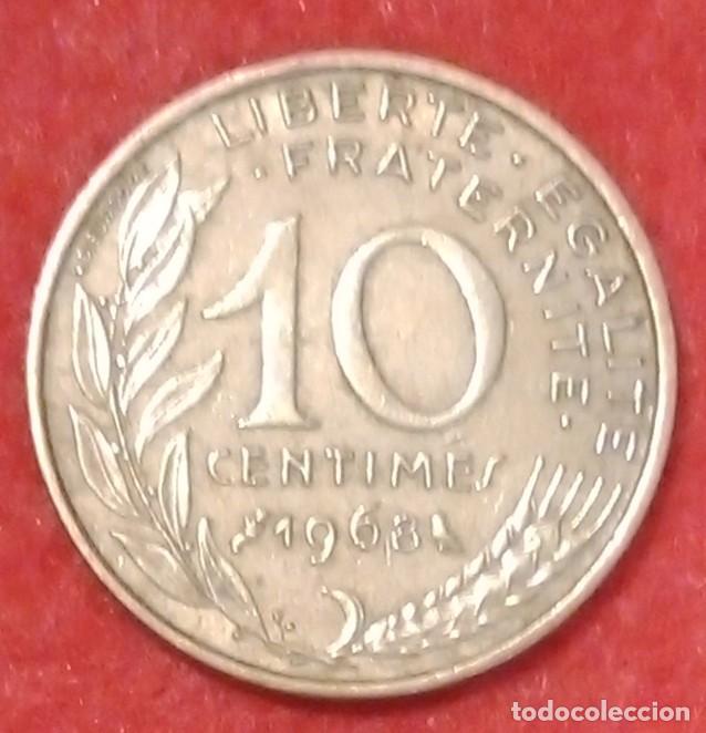 Monedas antiguas de Europa: MONEDA DE FRANCIA 1968 - 10 C&Eacute;NTIMOS - ALUMINIO-BRONCE