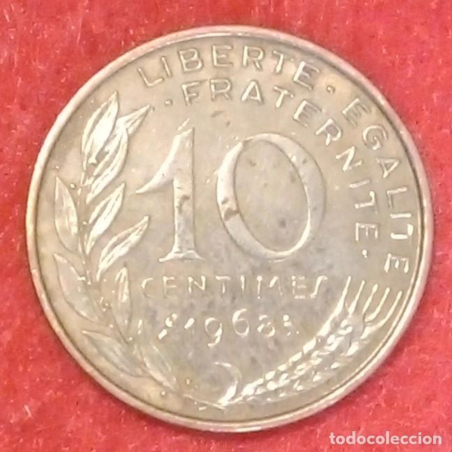 Monedas antiguas de Europa: MONEDA DE FRANCIA 1968 - 10 C&Eacute;NTIMOS - ALUMINIO-BRONCE (2)