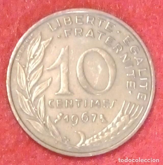 Monedas antiguas de Europa: MONEDA DE FRANCIA 1967 - 10 C&Eacute;NTIMOS - ALUMINIO-BRONCE