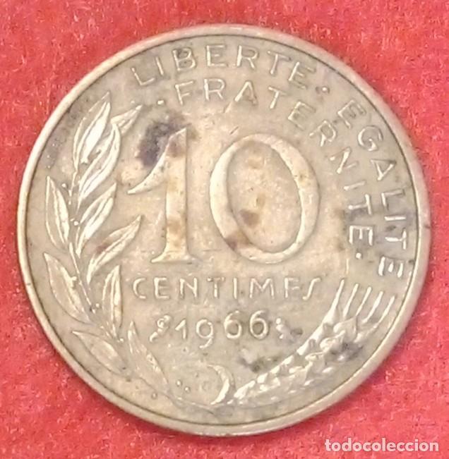 Monedas antiguas de Europa: MONEDA DE FRANCIA 1966 - 10 C&Eacute;NTIMOS - ALUMINIO-BRONCE