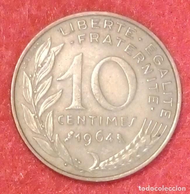 Monedas antiguas de Europa: MONEDA DE FRANCIA 1964 - 10 C&Eacute;NTIMOS - ALUMINIO-BRONCE