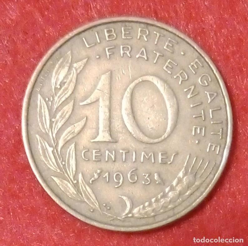 Monedas antiguas de Europa: MONEDA DE FRANCIA 1963 - 10 C&Eacute;NTIMOS - ALUMINIO-BRONCE