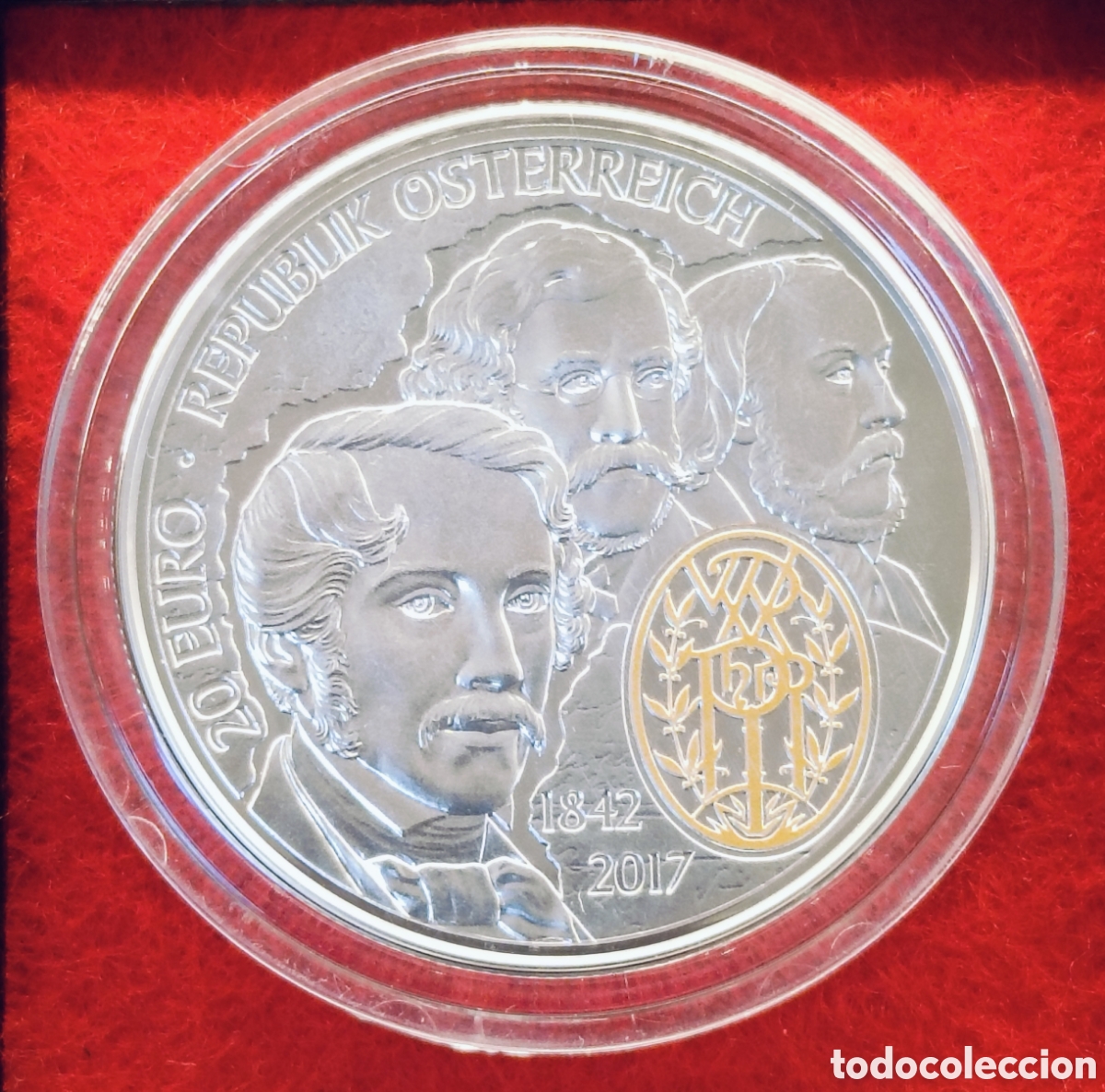Monedas antiguas de Europa: AUSTRIA . A&Ntilde;O 2017 . 20 EUROS PLATA . PROOF .FILARMONICA DE VIENA