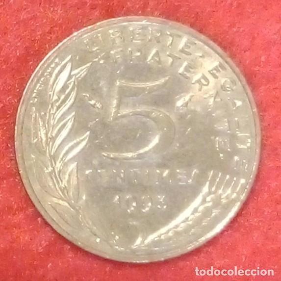 Monedas antiguas de Europa: MONEDA DE FRANCIA 1993 - 5 C&Eacute;NTIMOS - ALUMINIO-BRONCE