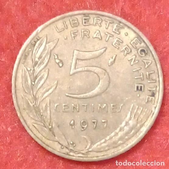 Monedas antiguas de Europa: MONEDA DE FRANCIA 1977 - 5 C&Eacute;NTIMOS - ALUMINIO-BRONCE