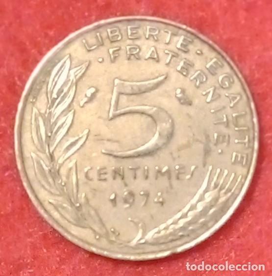 Monedas antiguas de Europa: MONEDA DE FRANCIA 1974 - 5 C&Eacute;NTIMOS - ALUMINIO-BRONCE