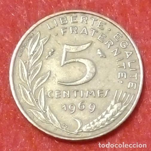 Monedas antiguas de Europa: MONEDA DE FRANCIA 1969 - 5 C&Eacute;NTIMOS - ALUMINIO-BRONCE