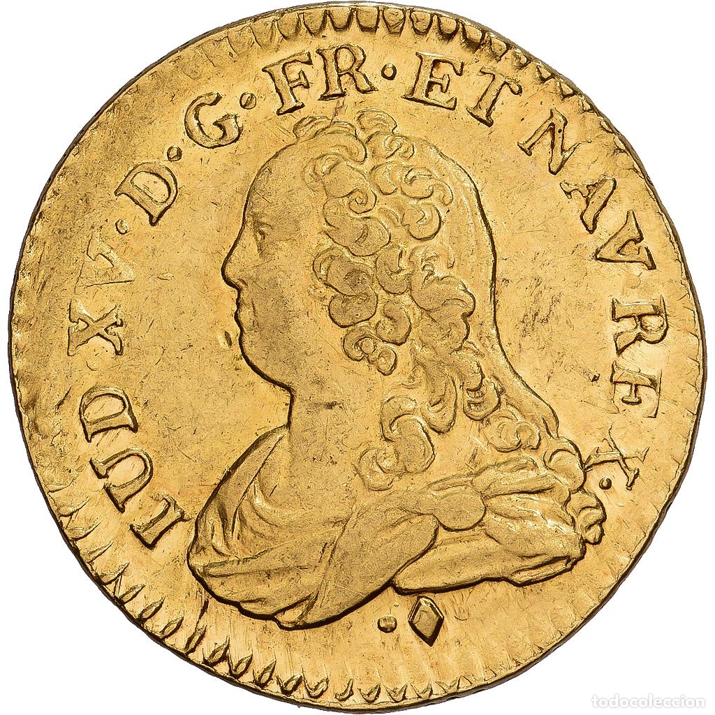 Monedas antiguas de Europa: [#1545012] Francia, Louis XV, Louis d'or aux lunettes, 1726, Bayonne, Oro, MBC, Gadoury:340