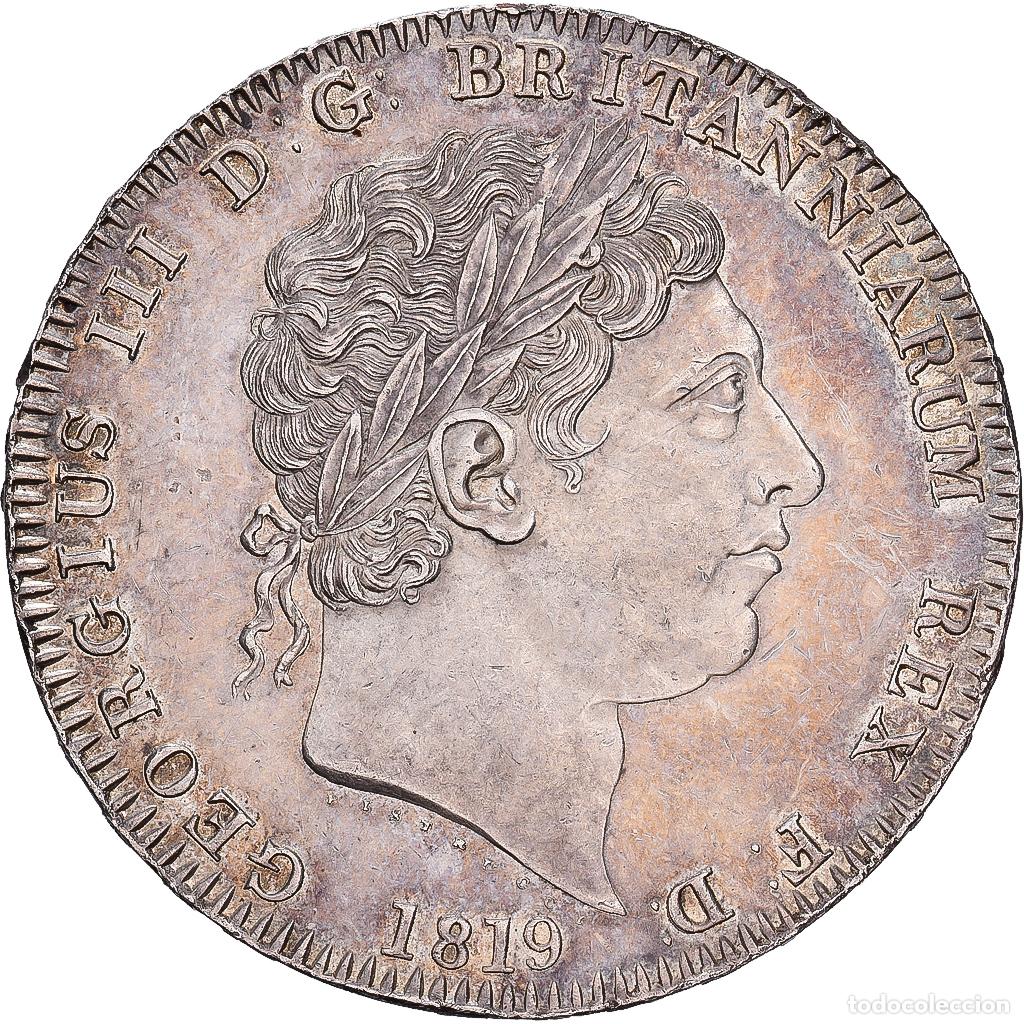 Monedas antiguas de Europa: [#1545029] Gran Breta&ntilde;a, George III, 1 Crown, 1819, London, Plata, SC, KM:675