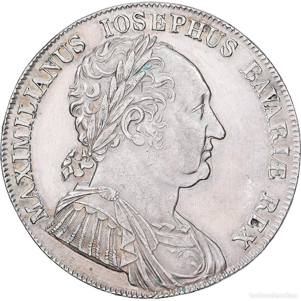 Monedas antiguas de Europa: [#1545072] Estados alemanes, Maximilian I Joseph, 1 Thaler, 1818, Munich, Plata, MBC
