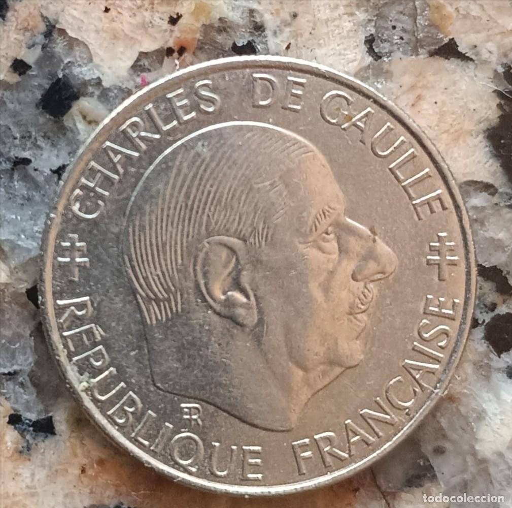Monedas antiguas de Europa: Moneda de 1 Franco de la Republica Francesa, del a&ntilde;o 1988