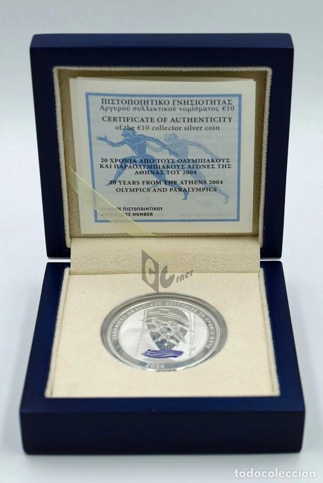 Monete antiche di Europa: Moneda 10 &euro; Plata PROOF Grecia 2024.