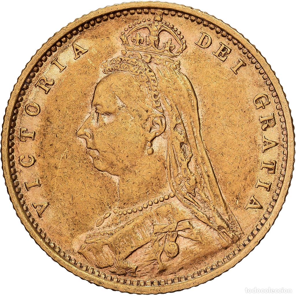 Monete antiche di Europa: [#1117871] Gran Breta&ntilde;a, Victoria, 1/2 Sovereign, 1892, British Royal Mint, Oro, MBC