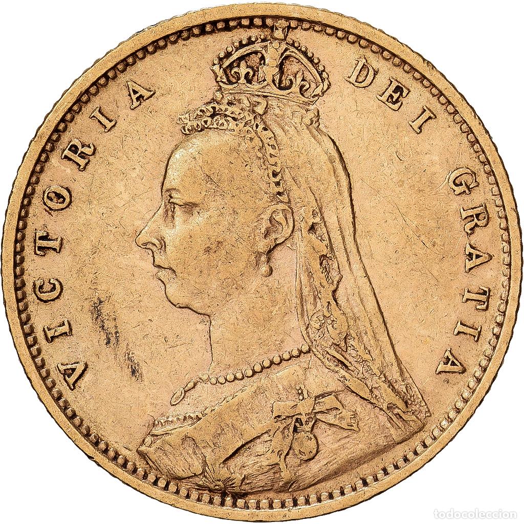 Monedas antiguas de Europa: [#1117870] Gran Breta&ntilde;a, Victoria, 1/2 Sovereign, 1890, British Royal Mint, Oro, MBC