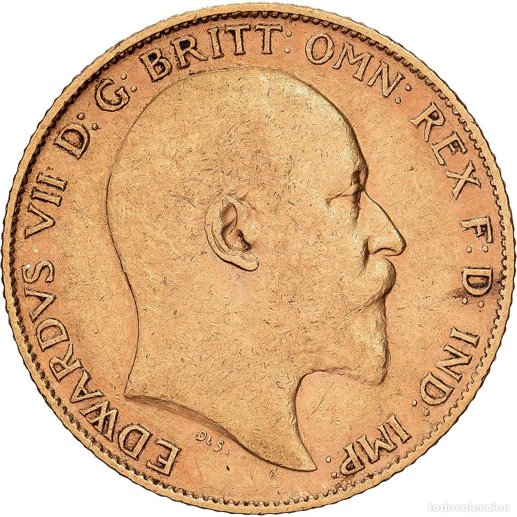 Monedas antiguas de Europa: [#1117877] GREAT BRITAIN, 1/2 Sovereign, 1903, KM #804, AU(50-53), Gold, 4.00