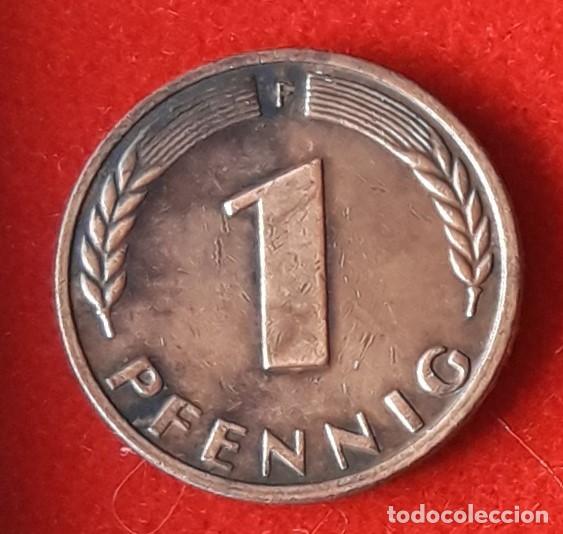Monedas antiguas de Europa: MONEDA DE ALEMANIA 1950 - 1 PFENNING, CECA F - ACERO-COBRE