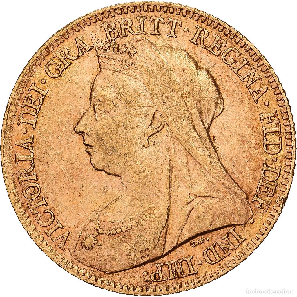 Monedas antiguas de Europa: [#1117872] GREAT BRITAIN, 1/2 Sovereign, 1897, KM #784, EF(40-45), Gold, 3.96