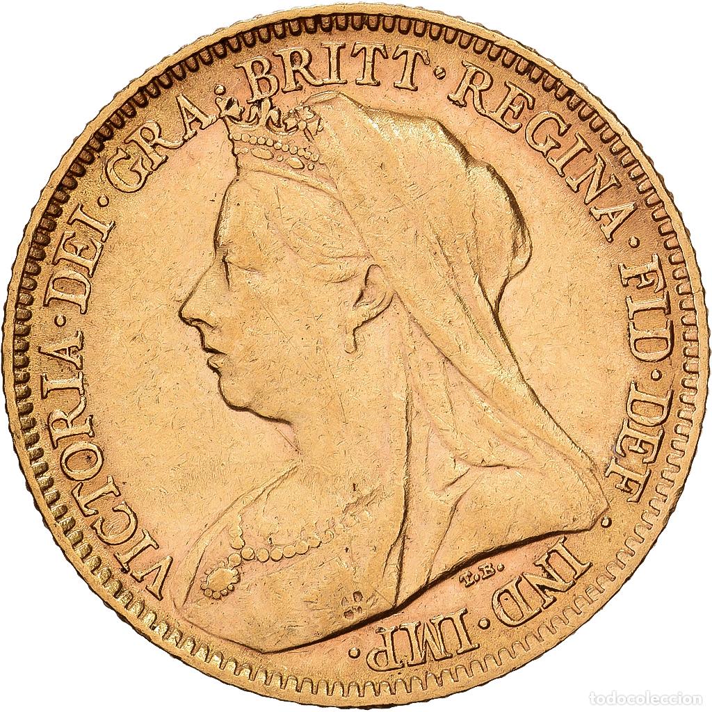 Monedas antiguas de Europa: [#1117873] Gran Breta&ntilde;a, Victoria, 1/2 Sovereign, 1900, British Royal Mint, Oro, EBC