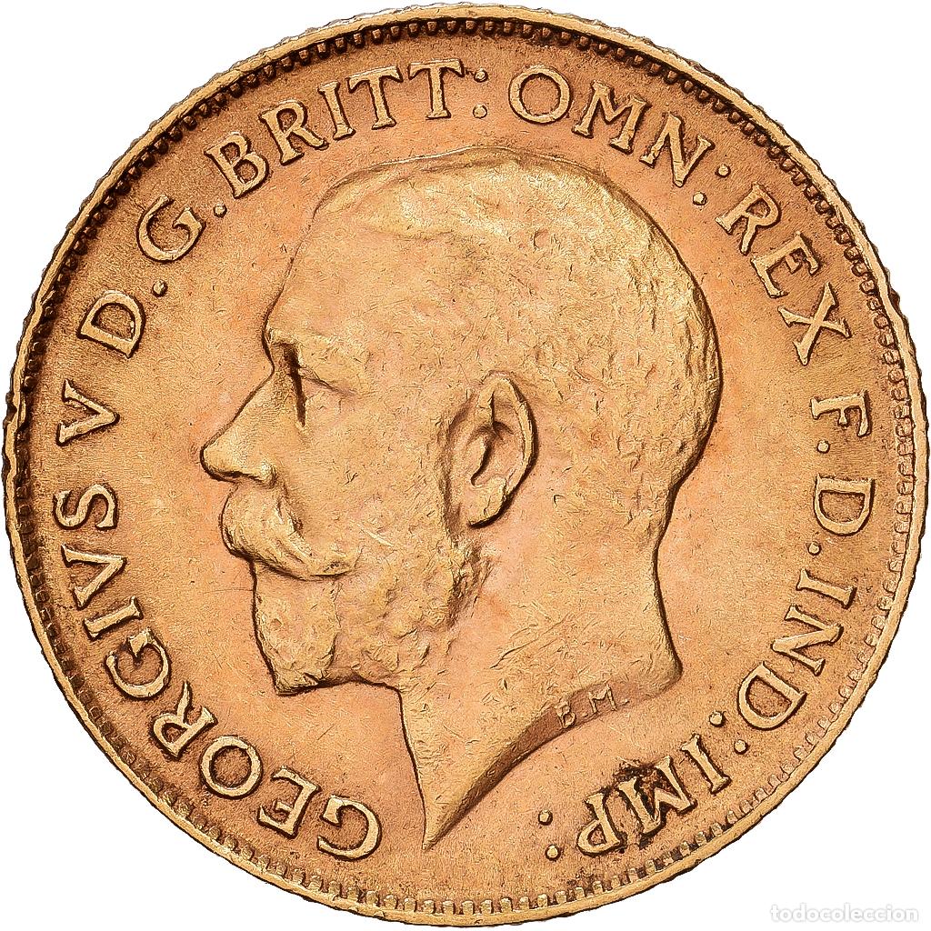 Monedas antiguas de Europa: [#1117882] Gran Breta&ntilde;a, George V, 1/2 Sovereign, 1911, British Royal Mint, Oro, MBC
