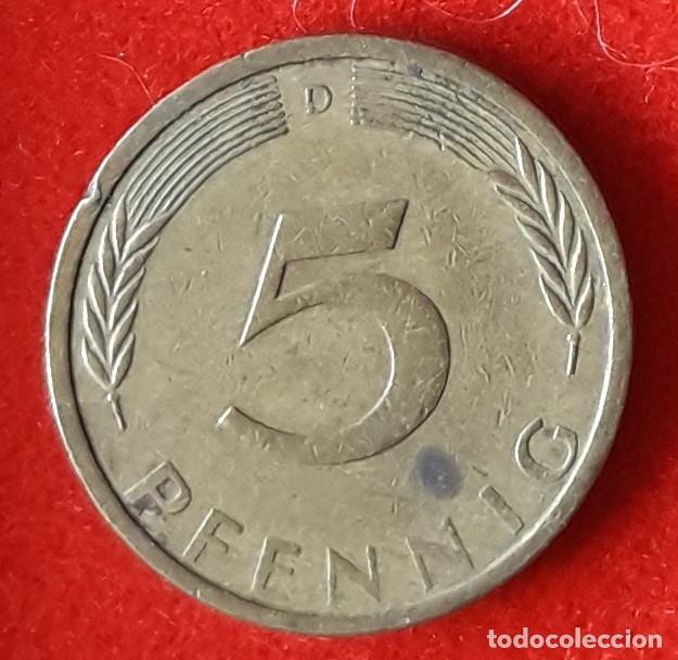 Monedas antiguas de Europa: MONEDA DE ALEMANIA 1971 - 5 PFENNING, CECA D - ACERO LATONADO