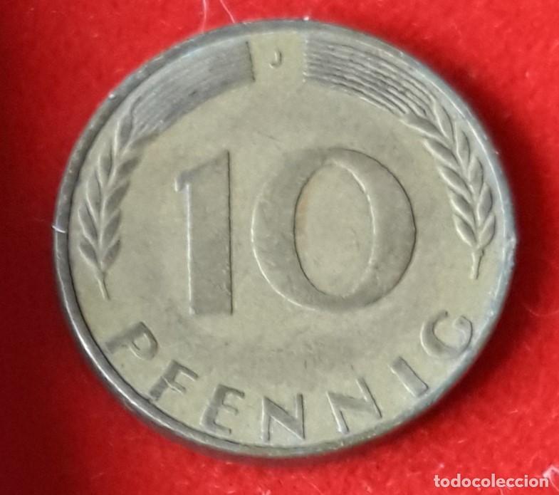 Monedas antiguas de Europa: MONEDA DE ALEMANIA 1969 - 10 PFENNING, CECA J - ACERO LATONADO